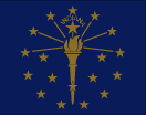 Indiana map logo - Indiana state flag