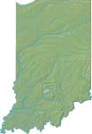 Indiana relief map